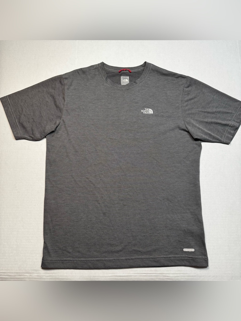 The North Face VaporWick Short Sleeve T-Shirt In Gray Micro Stripe Size: Medium
